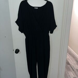 Olivia Grey Chic Black Jumpsuit